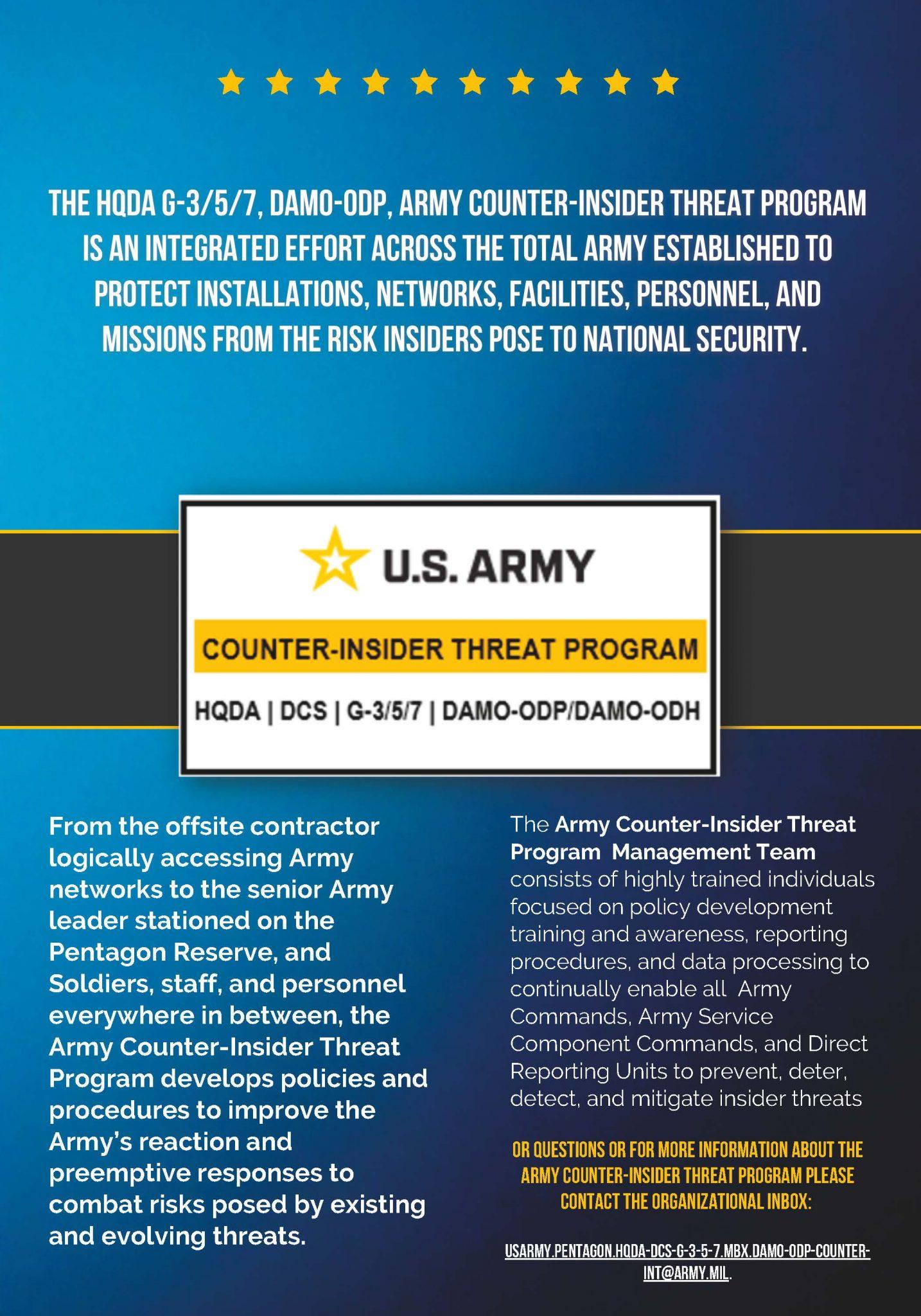 Sponsors – West Point Insider Threat Program