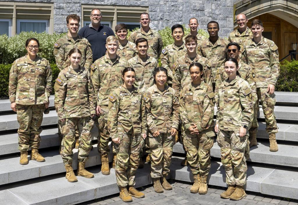 a group of people in military uniform