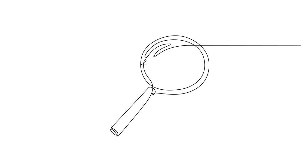 illustrated magnifying glass